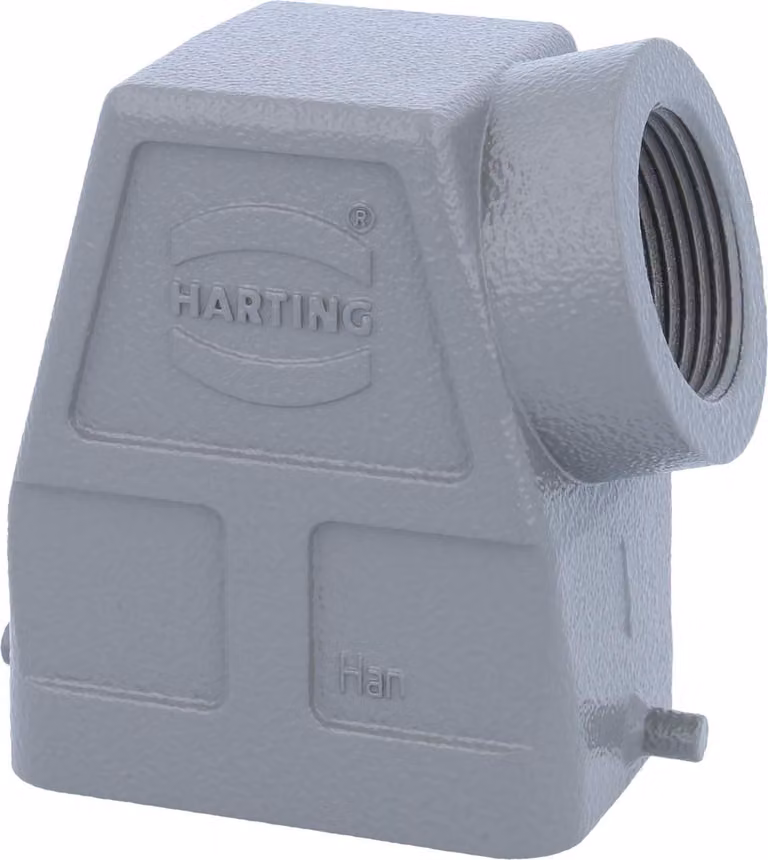 HARTING Han 6B Contenitore con manicotto alto, 1xPG21 uscita cavo laterale, per 1 staffa (nella parte inferiore) Vite PG21