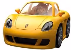 Playmobil Playset Veicolo Carrera GT Giallo 25 Pezzi