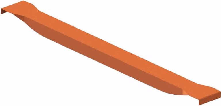 Supporto profondo sfalsato 1100 arancione