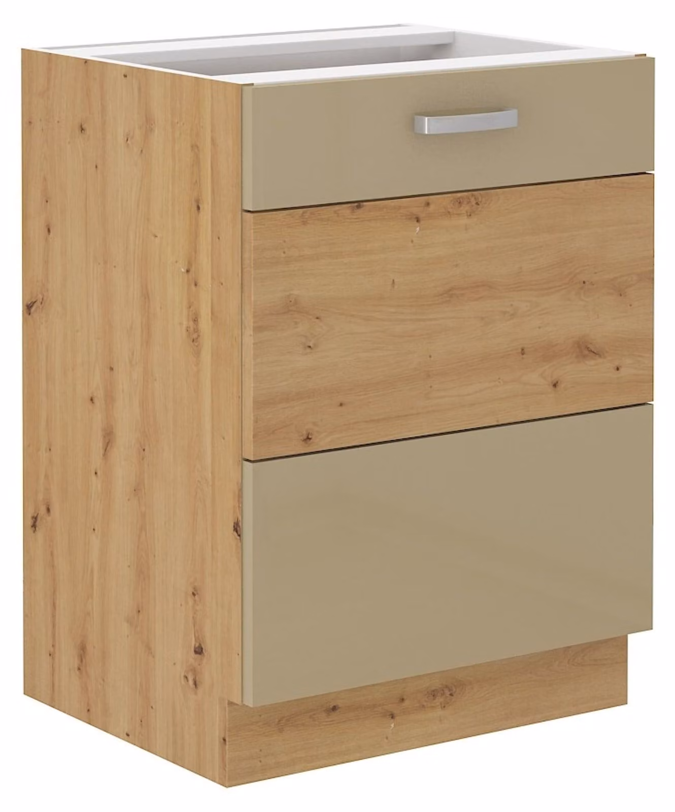 Base 60 cm rovere Artisan + cappuccino lucido Mobile cucina Blocco cucina