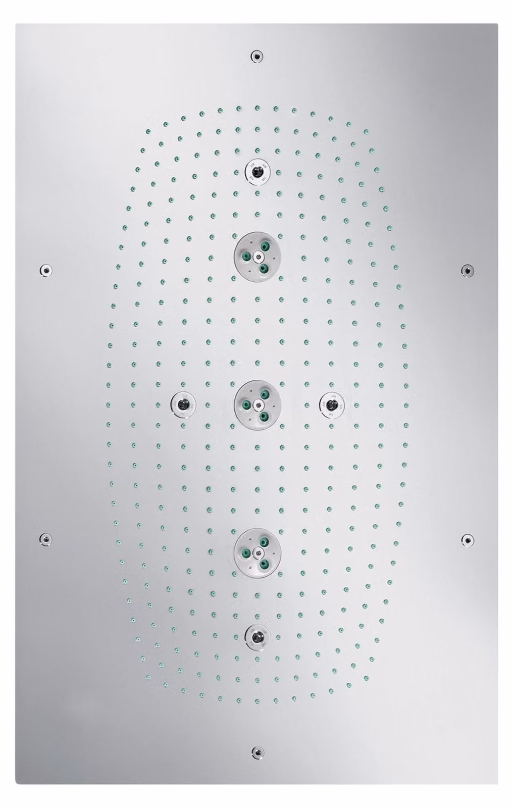Doccia Inbau, 600 mm, 3 getti, cromata, senza illuminazione