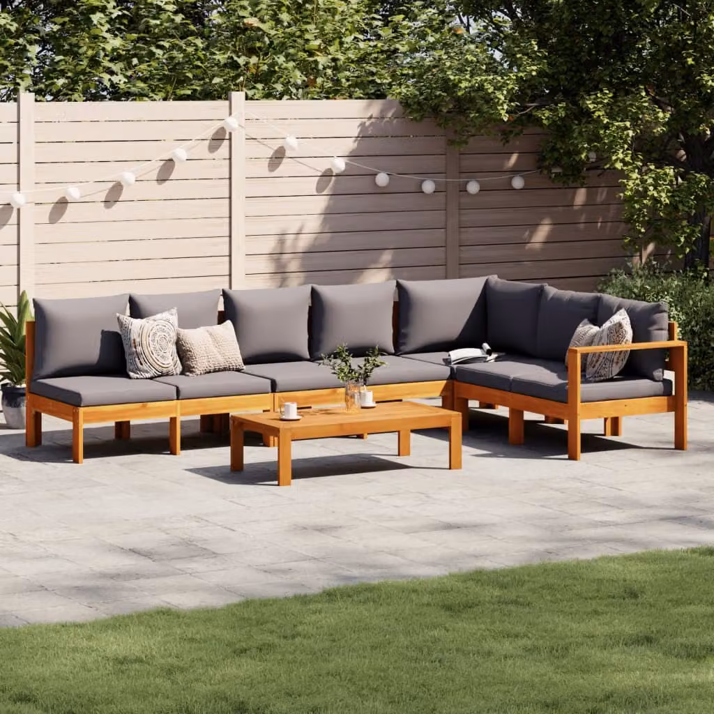 Maison Exclusive - Set Divano da Giardino 5 pz con Cuscini Legno Massello Acacia