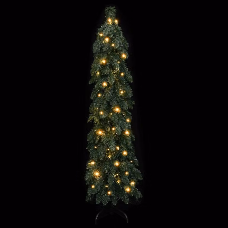 Albero di Natale Artificiale Preilluminato con 60 LED 120 cm
