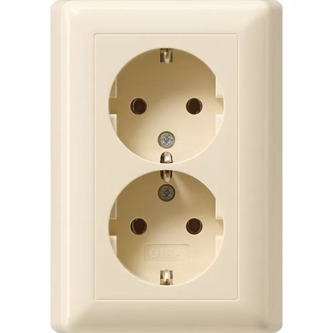 GIRA presa di corrente 2f cws glz standard 55 da incasso IP20 VP