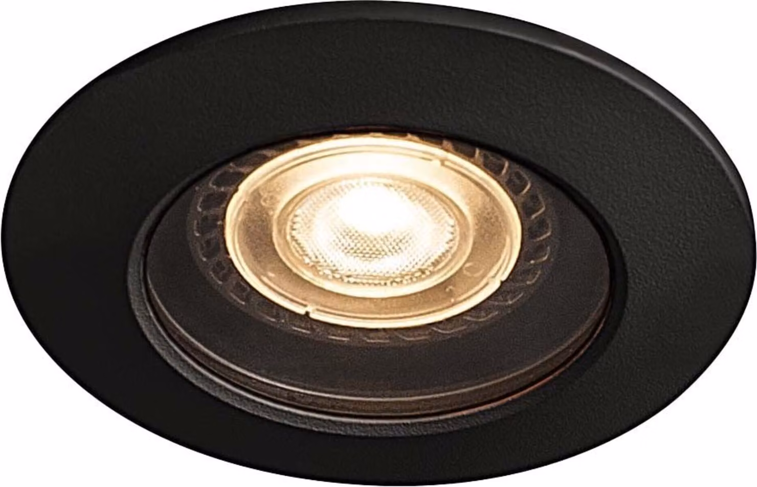 Varu plafoniera da incasso GU10 IP65 nero rotondo