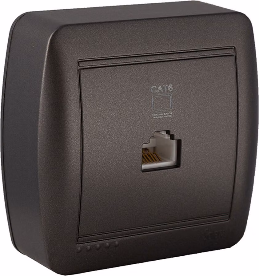 Solera presa telefonica e ADSL Mural Graphite RJ45 - - Marca EAN: 8423220263413
