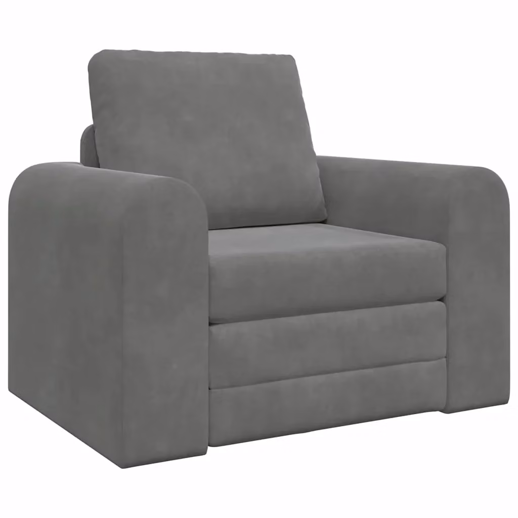 Divano letto daybed vidaXL in velluto grigio con struttura in metallo L: 98 cm, P: 71 cm, H: 83 cm – 2