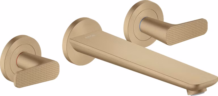 hansgrohe AXOR Citterio C robinetterie de baignoire 3 trous encastrée pour montage mural, Cubic cut, 49483140, 49483140