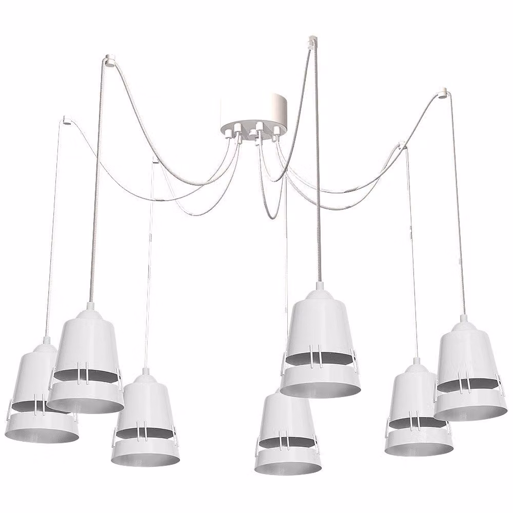 Apollo White 7Xe27 lampada a sospensione plafoniera lampada a soffitto lampada a sospensione