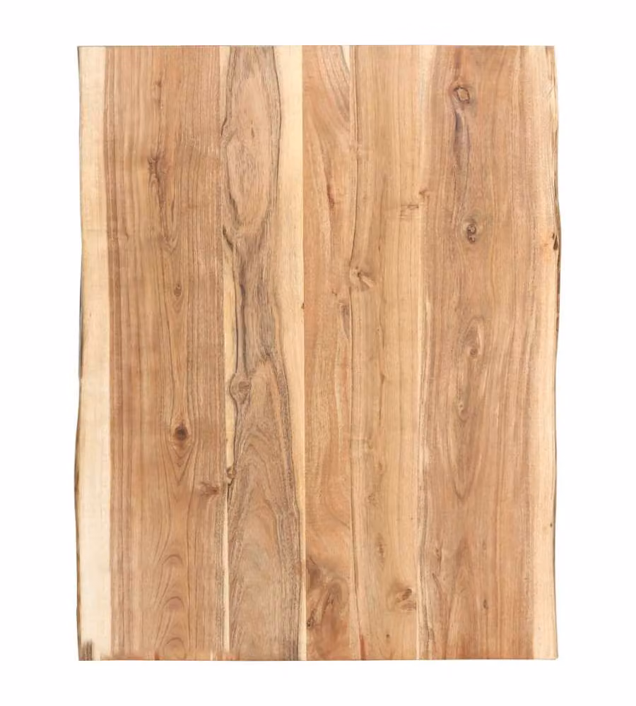 Piano del Tavolo in Legno Massello di Acacia 80x(50-60)x3,8 cm
