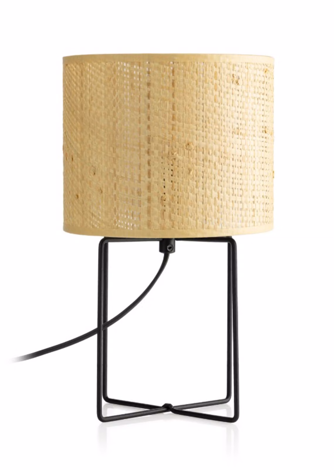 Lampada LUMINEX Lampada da tavolo RATTAN nero