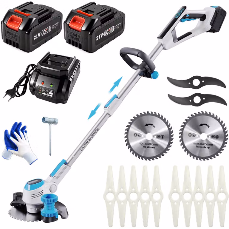 Tagliasiepi a batteria Accu - 21 V, 2 batterie da 3,0 Ah - Attrezzo da giardino senza fili