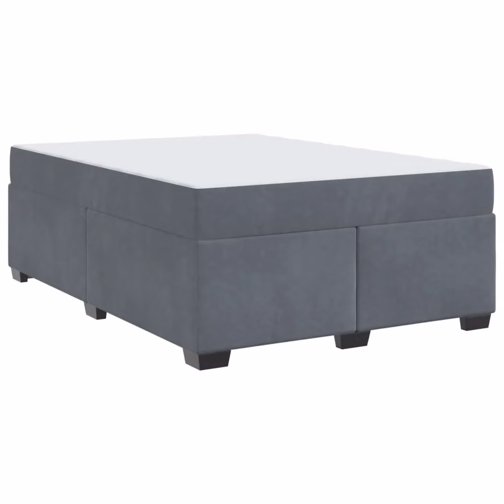 Struttura letto moderna vidaXL in tessuto e legno, L/P/H: 140 x 200 x 66 cm, Grigio – 2