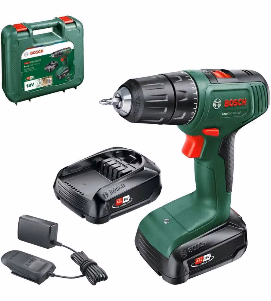 Bosch Trapano Avvitatore a Impatto Universal 18V con Mandrino da 13 mm e Coppia di 40 Nm, Verde