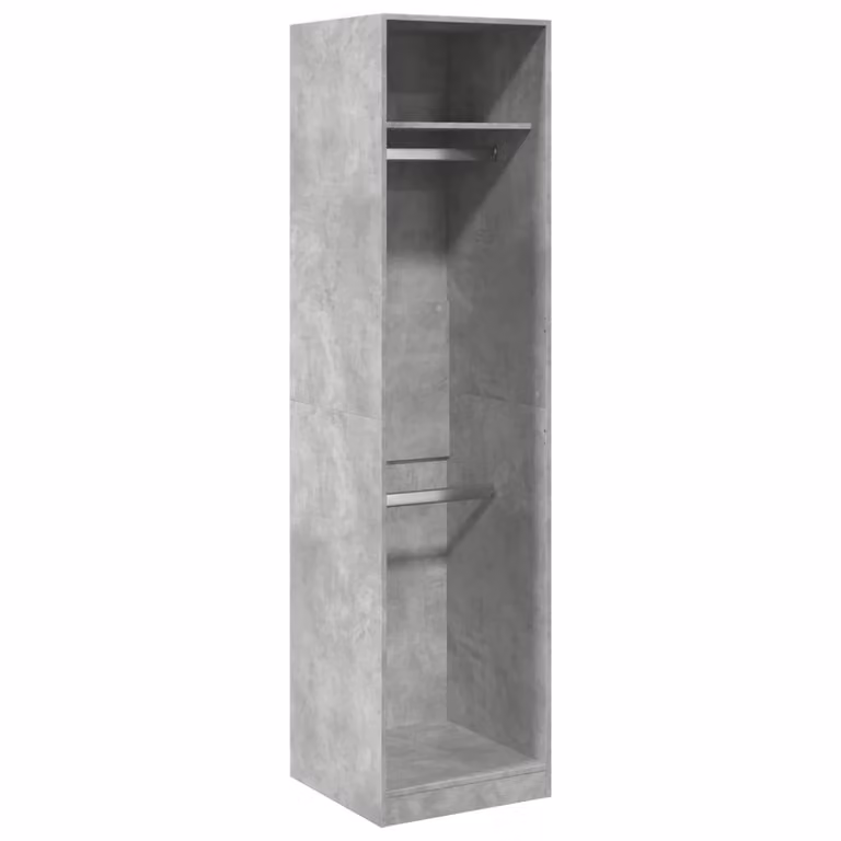 Armadio Grigio Cemento 50x50x200 cm in Legno Multistrato