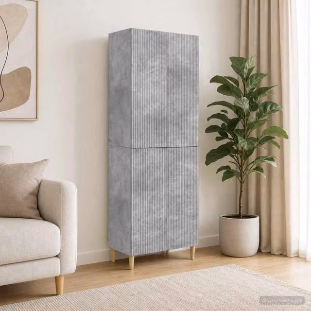 Set di armadi 2 pz Grigio Cemento Legno ingegnerizzato 3416541