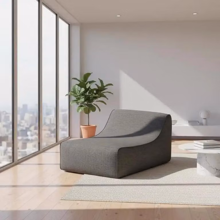 Divano reclinabile ergonomico con rivestimento removibile e piedini antiscivolo