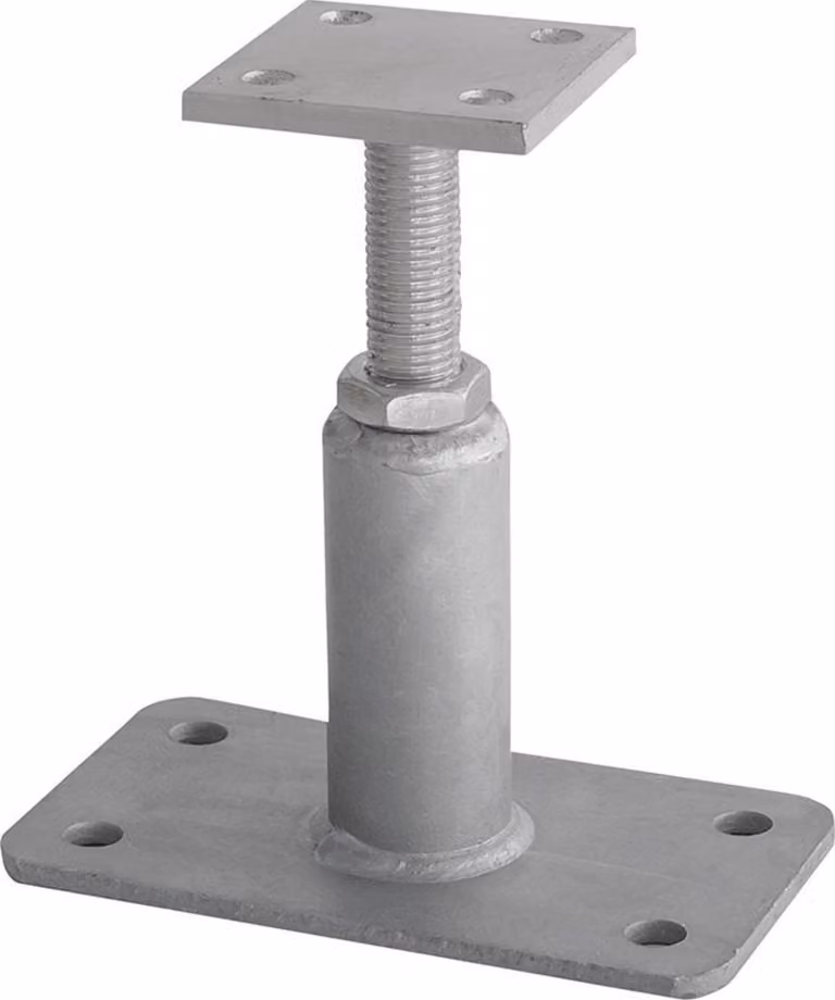Piede di supporto tipo PR regolabile in altezza 80x80x8,0 mm