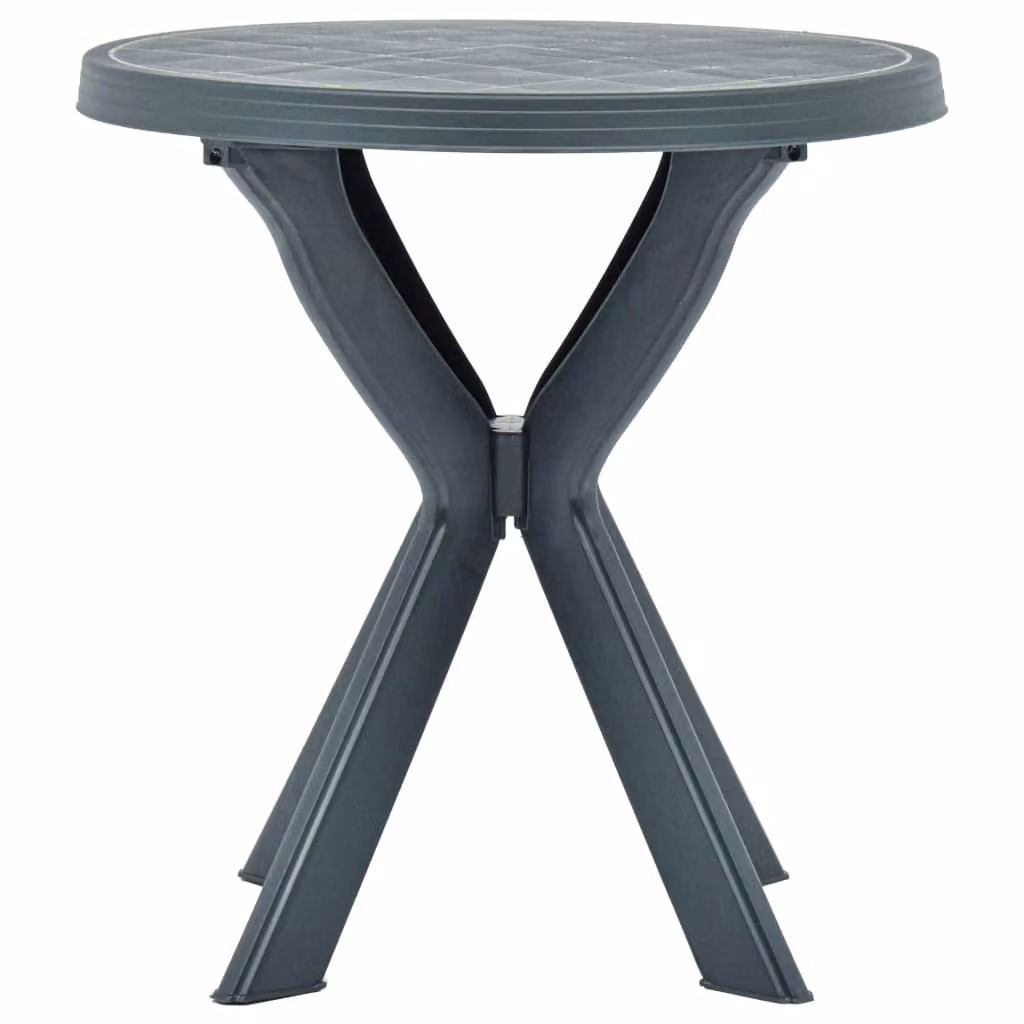 vidaXL Tavolo da bistrot verde Ø70 cm plastica