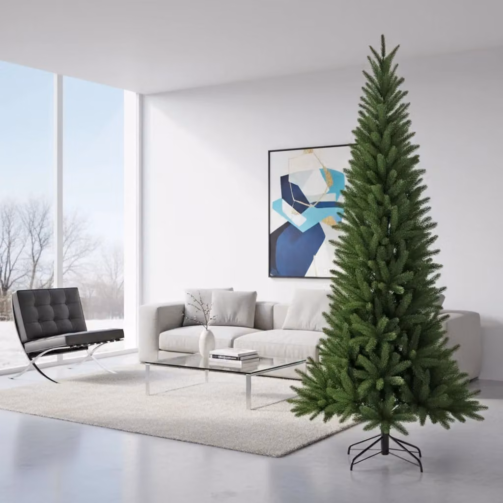 Albero di Natale classico Frankystar verde in plastica e metallo, Ø 119 cm, H 240 cm – 2