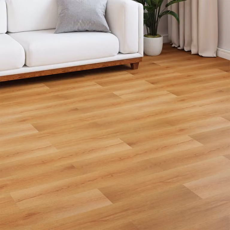 vidaXL Pavimento in laminato effetto legno beige chiaro, confezione da 15 pezzi, L: 101 cm, P: 20 cm, H: 0,8 cm