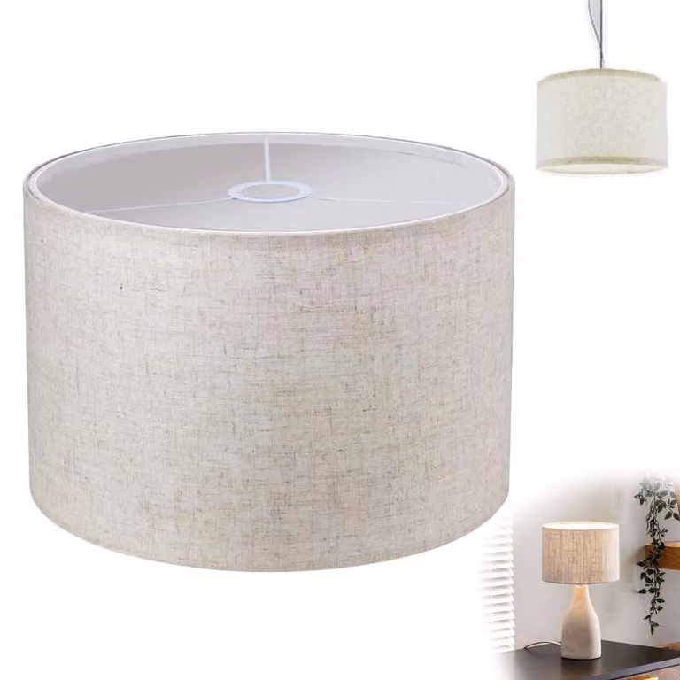 Lampada in lino artigianale per lampade da tavolo e da terra