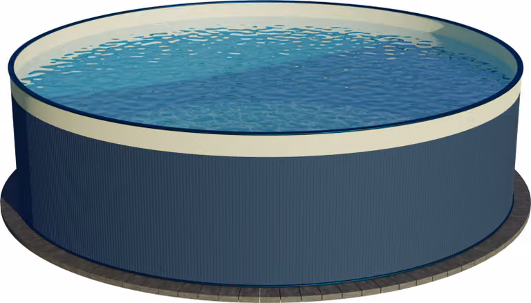 Piscina rotonda a parete in acciaio, dimensioni selezionabili, profondità 90 cm, acciaio 0,3 mm antracite, liner 0,2 mm sabbia, sovrapposizione Piscina rotonda a parete in acciaio 450x90cm, acciaio 0,3 mm antracite, liner 0,2 mm sabbia, sovrapposizione