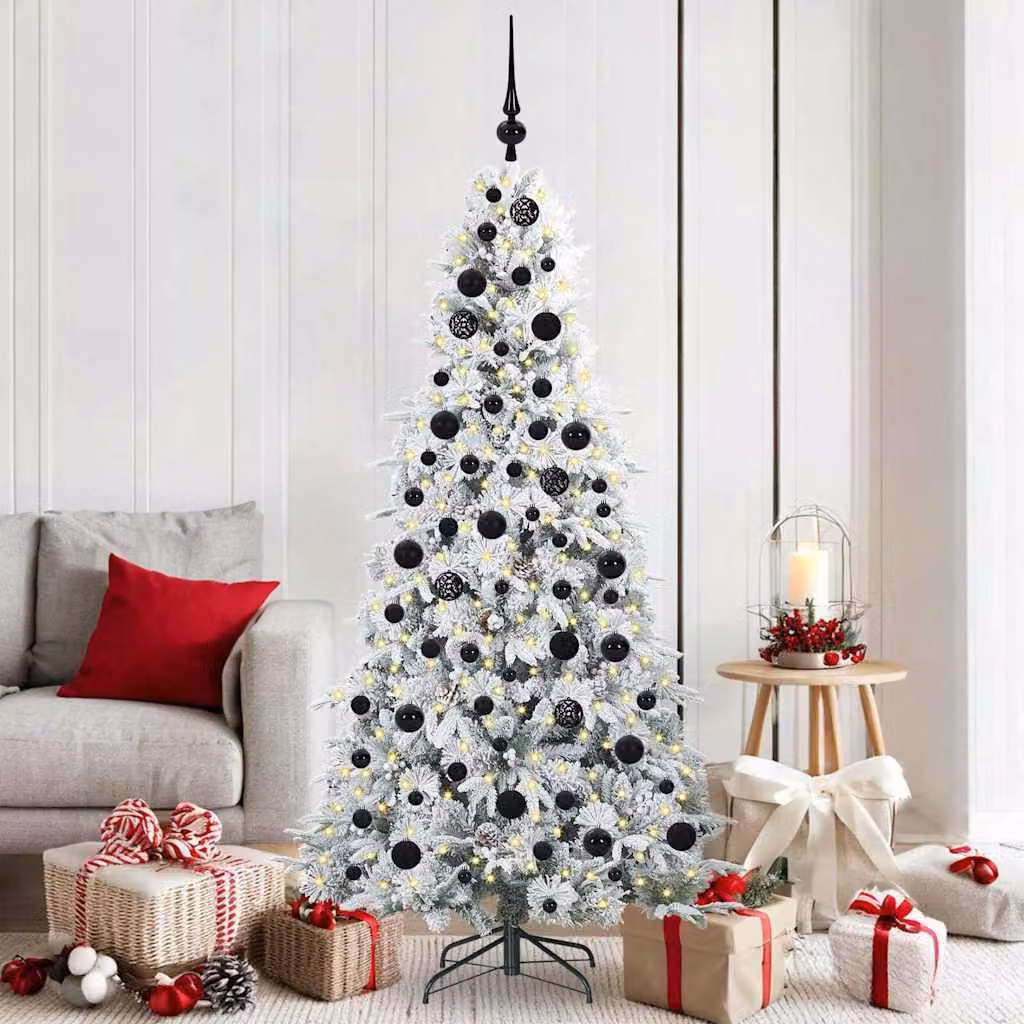 Maison Exclusive - Albero di Natale artificiale pieghevole, bianco, 180 cm, in PE e PVC