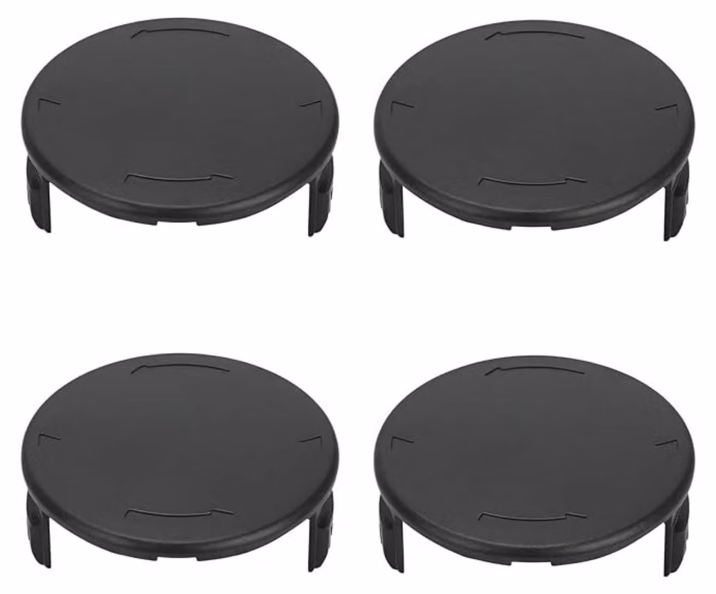 INF Kit Tappi Copri Bobina per Decespugliatore (4 pezzi) - ABS Nero, compatibile con Parkside PRT550 e PRTA 20-LI