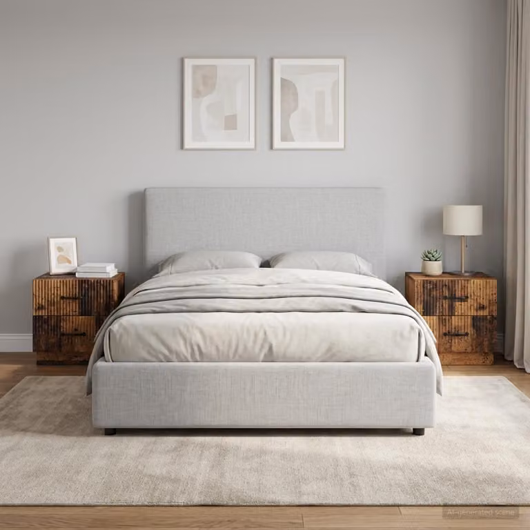 Set di 2 Armadi da Notte vidaXL in Legno Antico Marrone L 43 cm x P 34,5 cm x H 44,5 cm
