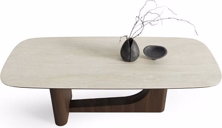 Edles Design Braun Tisch Modern Esszimmer Porzellan Esstisch