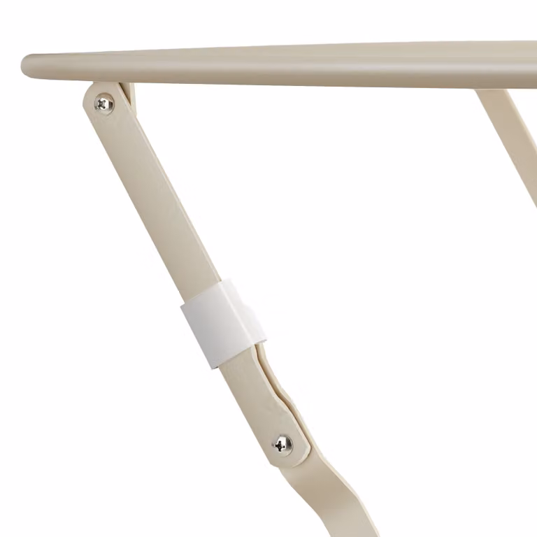 Set tavolo da bistrot tectake pieghevole per 2 persone in metallo beige per giardino e balcone L/P/H: 59 x 59 x 76,5 cm