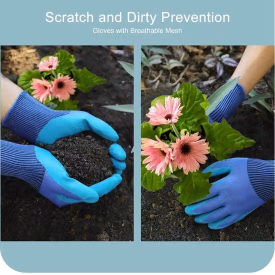 Set di attrezzi da giardino Unyqoos® composto da 7 pezzi: set completo di utensili da giardino con manici ergonomici in TPR, corpo in lega di alluminio, tappetino in PE e borsa da trasporto in Oxford 600D