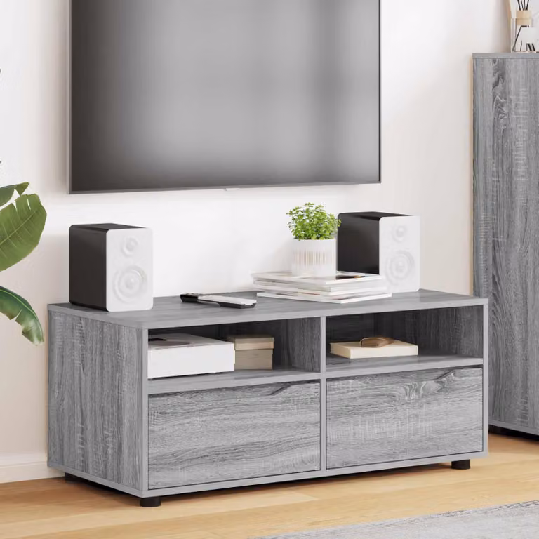 Mobile TV vidaXL Grigio Sonoma L/P/H: 100 x 48 x 43 cm