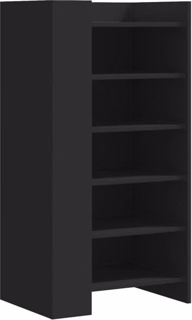 Scarpiera mobile contenitore per scarpe mobile per ingresso/corridoio/soggiorno 52 x 37,5 x 100 cm legno ingegnerizzato nero 02_0021979