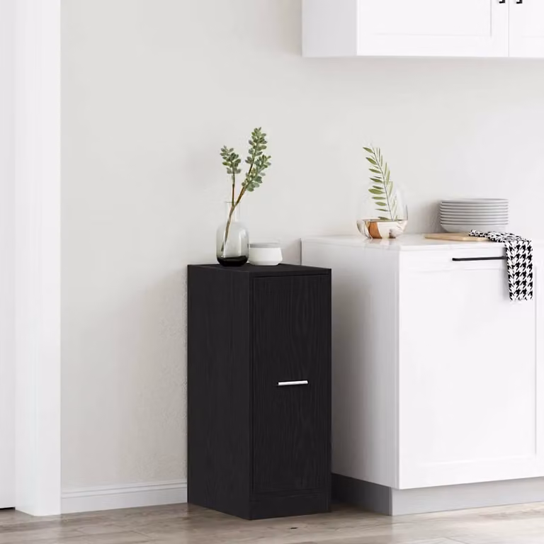Armadio da dispensa moderno vidaXL nero con ripiani interni L/P/H: 40 x 41 x 77.5 cm