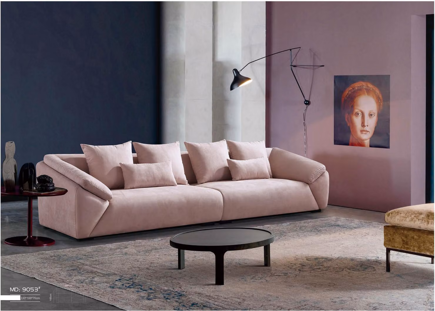 XXL Big Sofa Couch Wohnlandschaft Sofas Couchen Polster 4 Sitzer XXL 330 cm