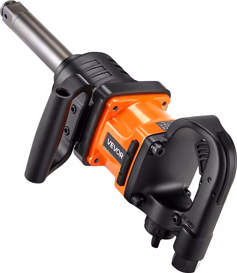 Avvitatore pneumatico da 1 pollice, coppia massima di 2400 Nm, 6000 giri/min, 6 velocità, con incudine estesa da 152,4 mm per autocarri pesanti, autobus e macchine agricole.