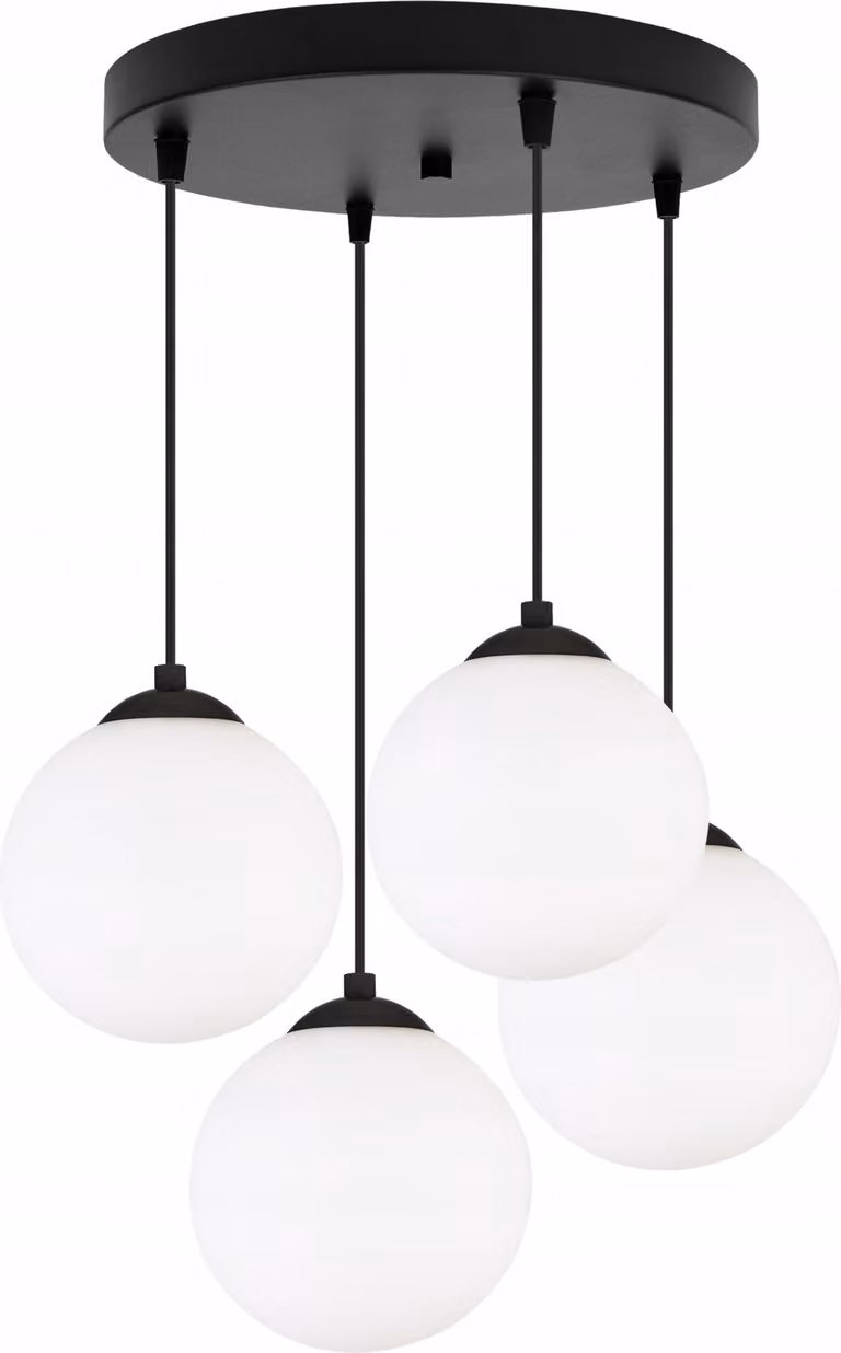LAMPADA A SOSPENSIONE, SFERA, NERA, LED, 15 cm