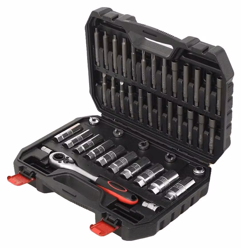 Set di utensili per giunti sferici, in acciaio cromo-vanadio, 43 pezzi, peso 5,9 kg, compatibile con la maggior parte dei veicoli, include diverse chiavi e punte