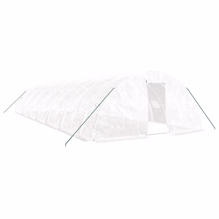 Serra con Telaio in Acciaio Bianco 70 m² 14x5x2,3 m