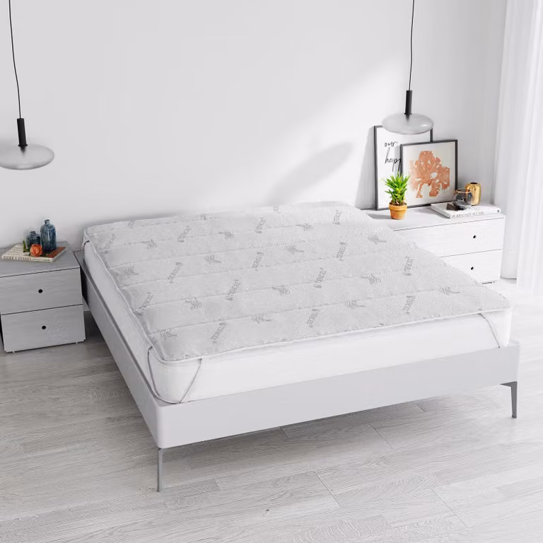 Topper con elastici, in Lyocell, 160x195 cm