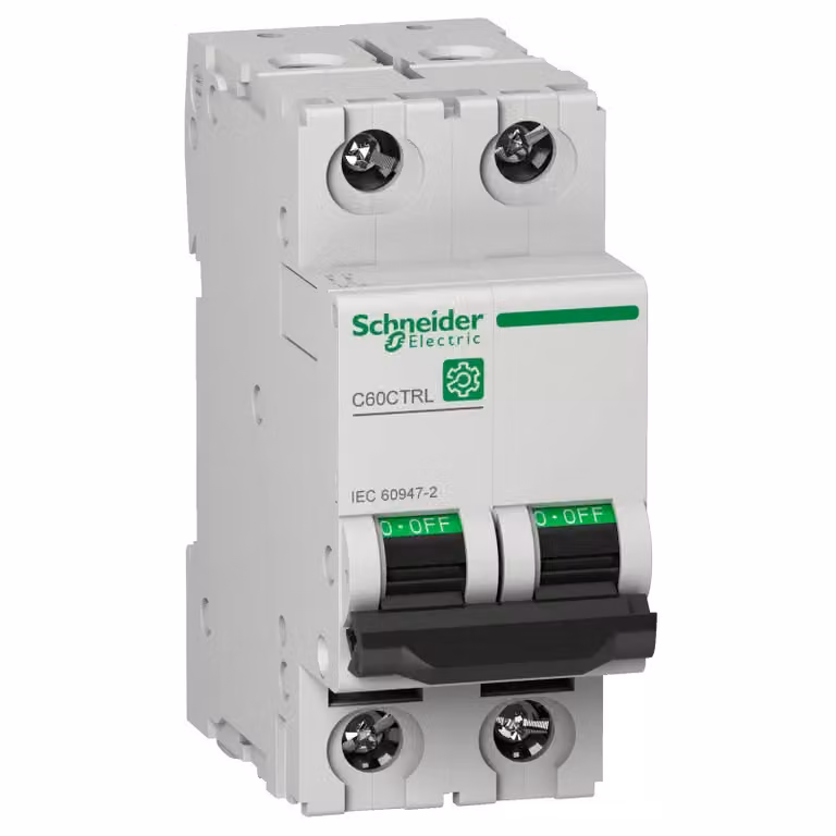 Schneider Electric Multi 9 Interruttore LS OEM C60CTRL a 2 poli, 3 A, caratteristica C, 100 kA, IEC 60947-2, M9C01203