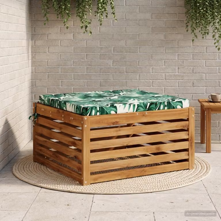 Cuscino per sedia vidaXL SOEST in poliestere verde con rivestimento rimovibile e resistente ai raggi UV