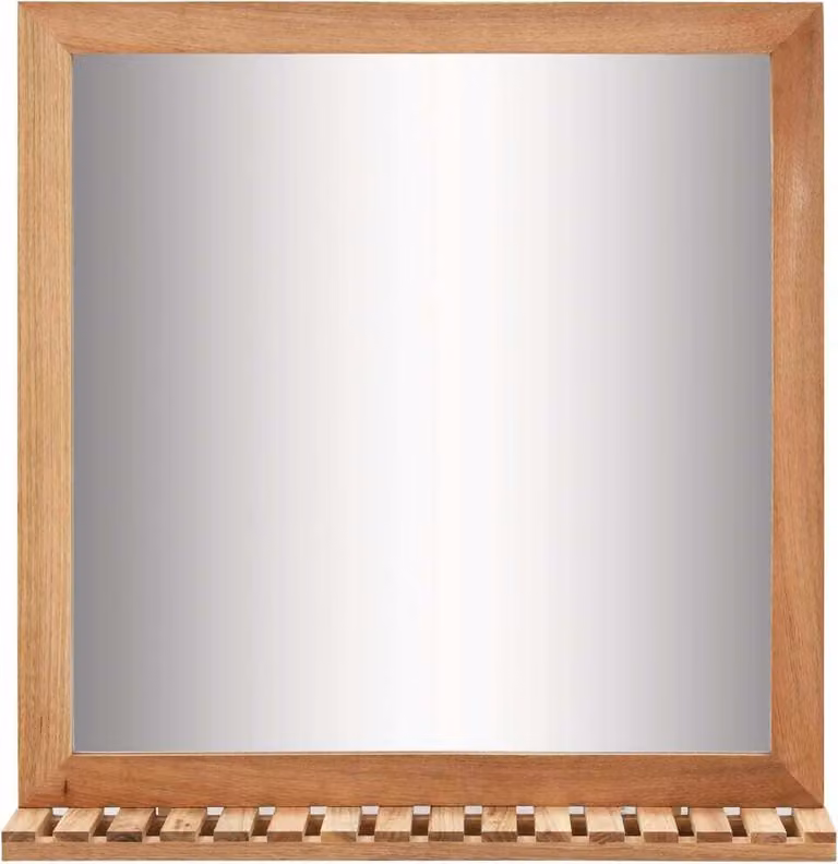 vidaXL Specchio da bagno 60×12×62 cm Legno massiccio di noce