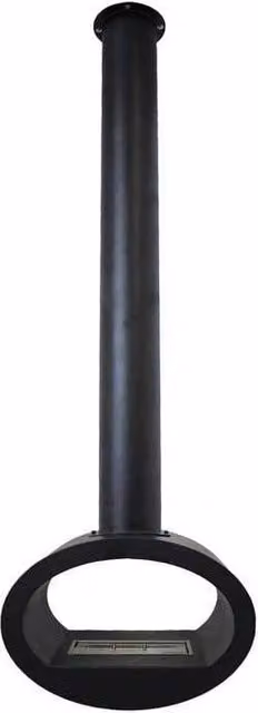 Biocamino da soffitto Cervinia Nero 2 kW – installazione a soffitto, bruciatore 1,5 L, struttura acciaio – Tecno Air System