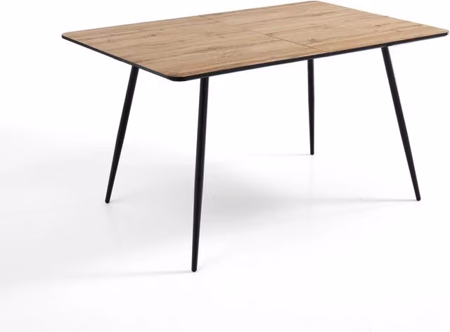 Tavolo allungabile effetto legno finitura rovere cm. H.76xP.80xL.120