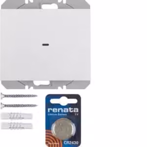 Berker 85655279 Trasmettitore da parete wireless KNX singolo, piatto, quicklink, bianco polare, lucido Berker K.1