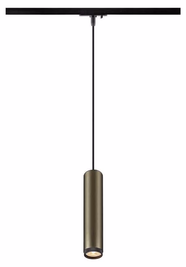 SLV GRIP! L, 1 lampada a sospensione, GU10, lunghezza sospensione 200cm, 1x max. 6W, bronzo/nero 1008472