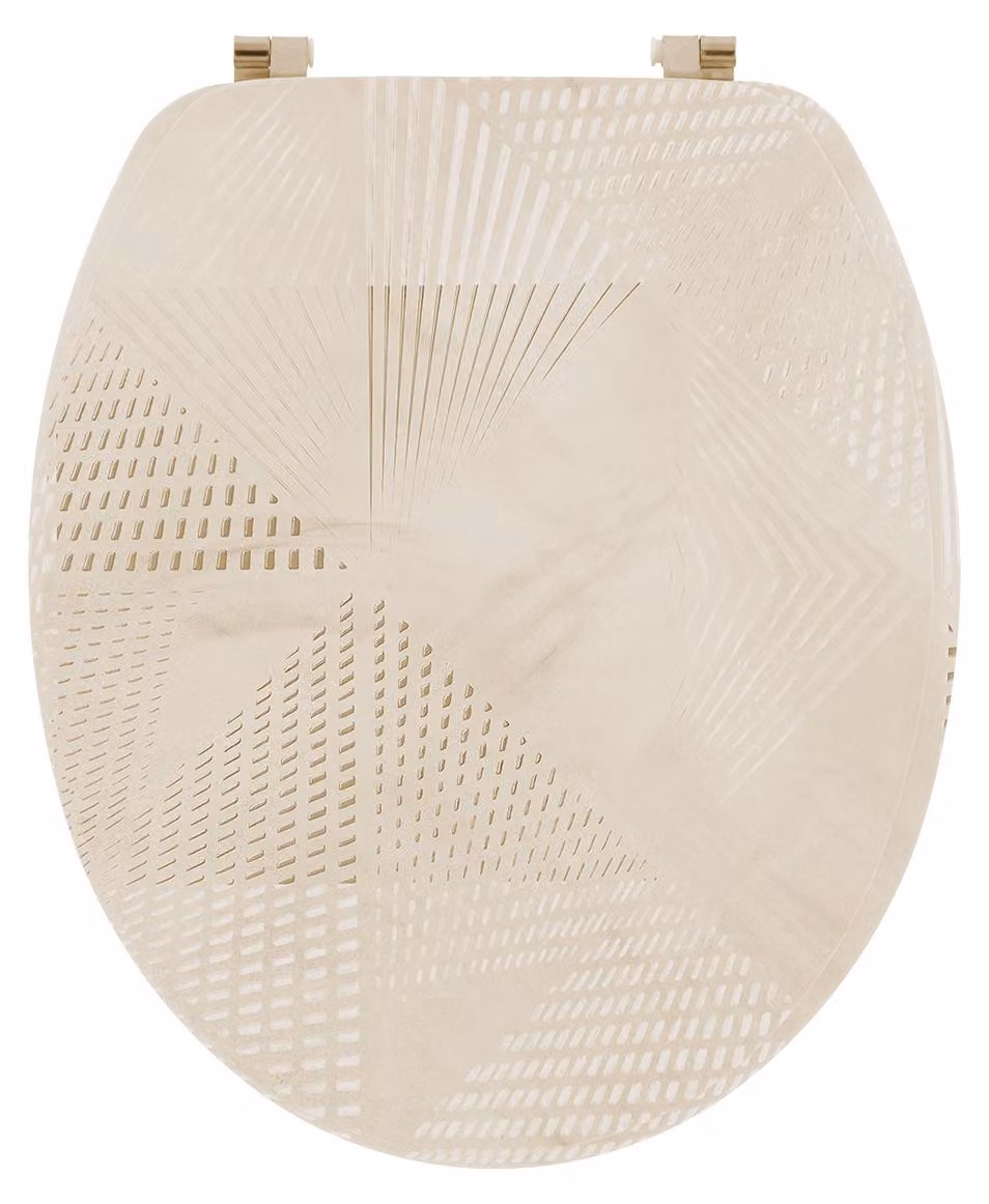 TENDANCE | Sedile WC - Sedile per WC - beige - 37 x 44 cm - Coperchio WC - Accessori per il bagno - Moderno - Bagno